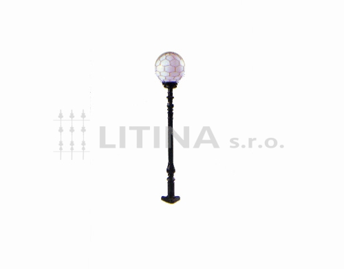  Lampa na sloupku 1,1 m, průměr koule 250 mm 